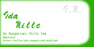 ida mille business card